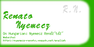 renato nyemecz business card